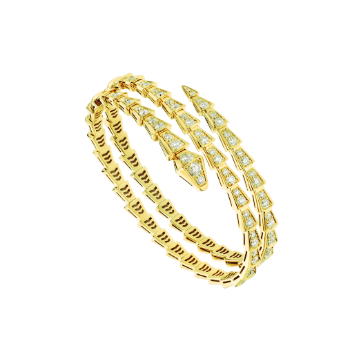 [CA]SERPENTI BRACELET GOLD DIAMOND DOUBLE ROW