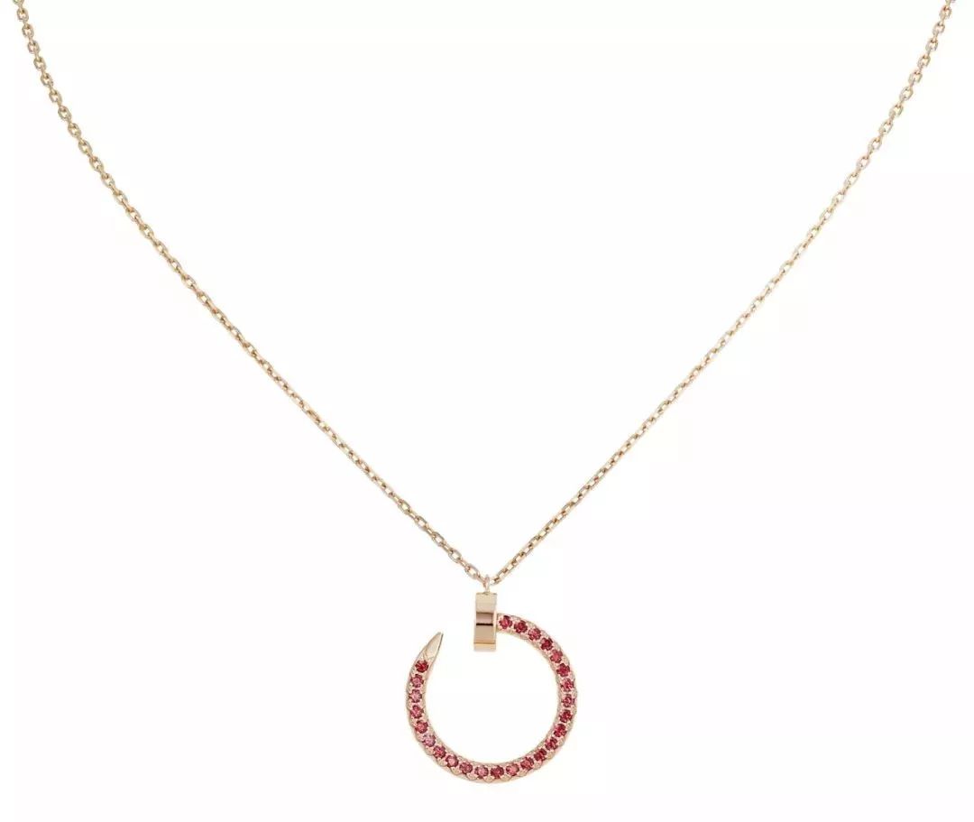 [CA]JUSTE NECKLACE GOLD RED DIAMONDS