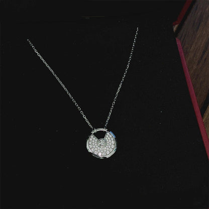 [CA]AMULETTE SILVER FULL DIAMOND NECKLACE