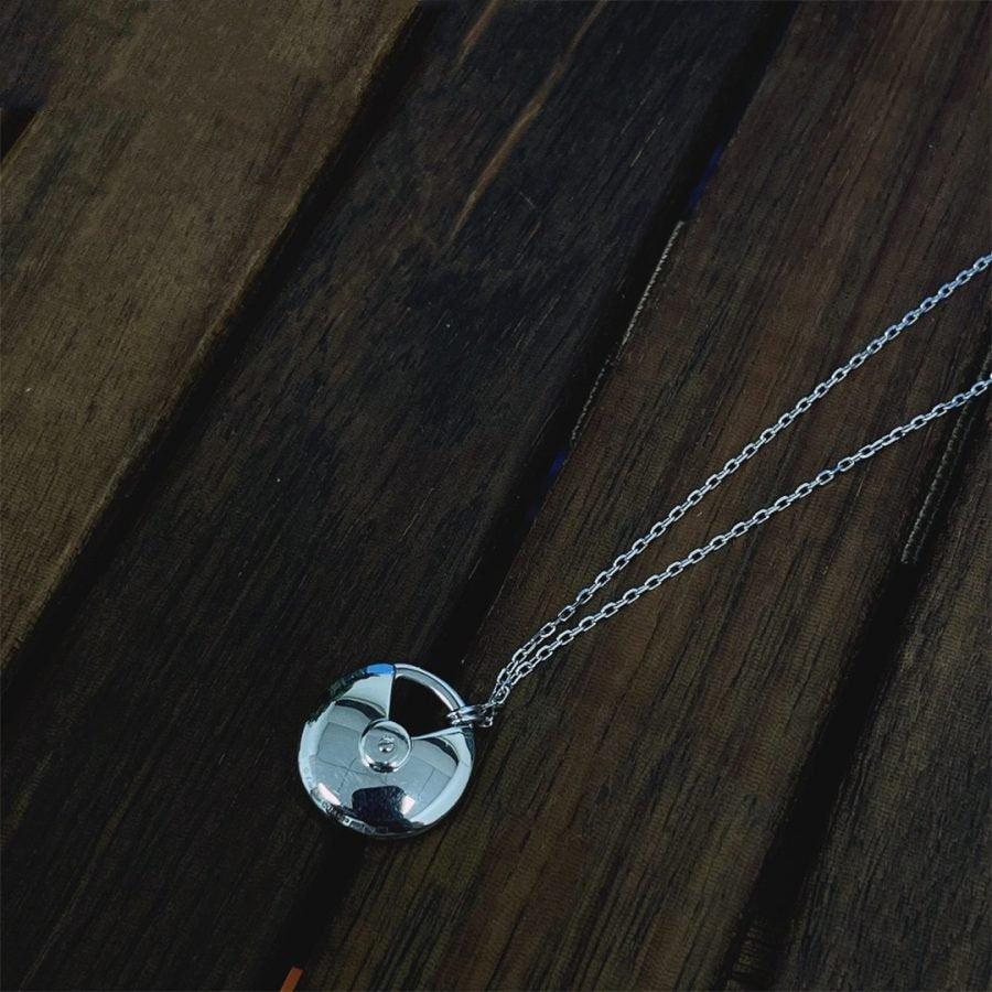 [CA]AMULETTE SILVER FULL DIAMOND NECKLACE