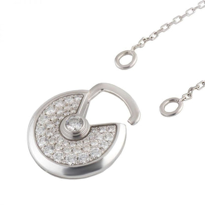 [CA]AMULETTE SILVER FULL DIAMOND NECKLACE