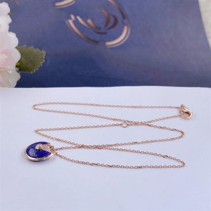 [CA]AMULETTE ROSE GOLD AGATE NECKLACE