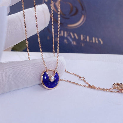 [CA]AMULETTE ROSE GOLD AGATE NECKLACE