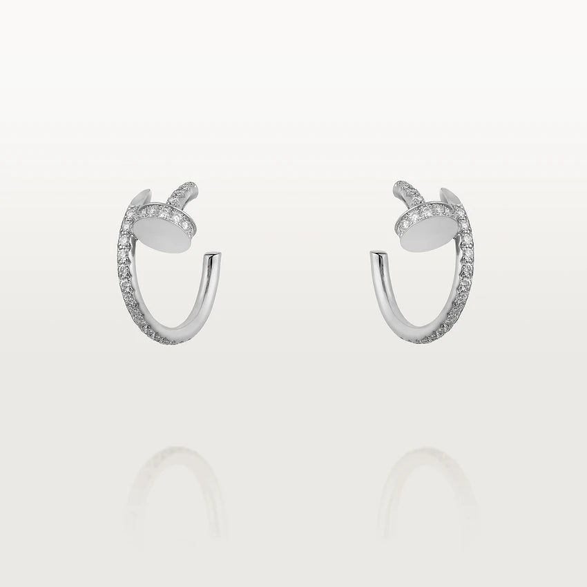 [CA]JUSTE EARRINGS 12.75MM SILVER DIAMOND