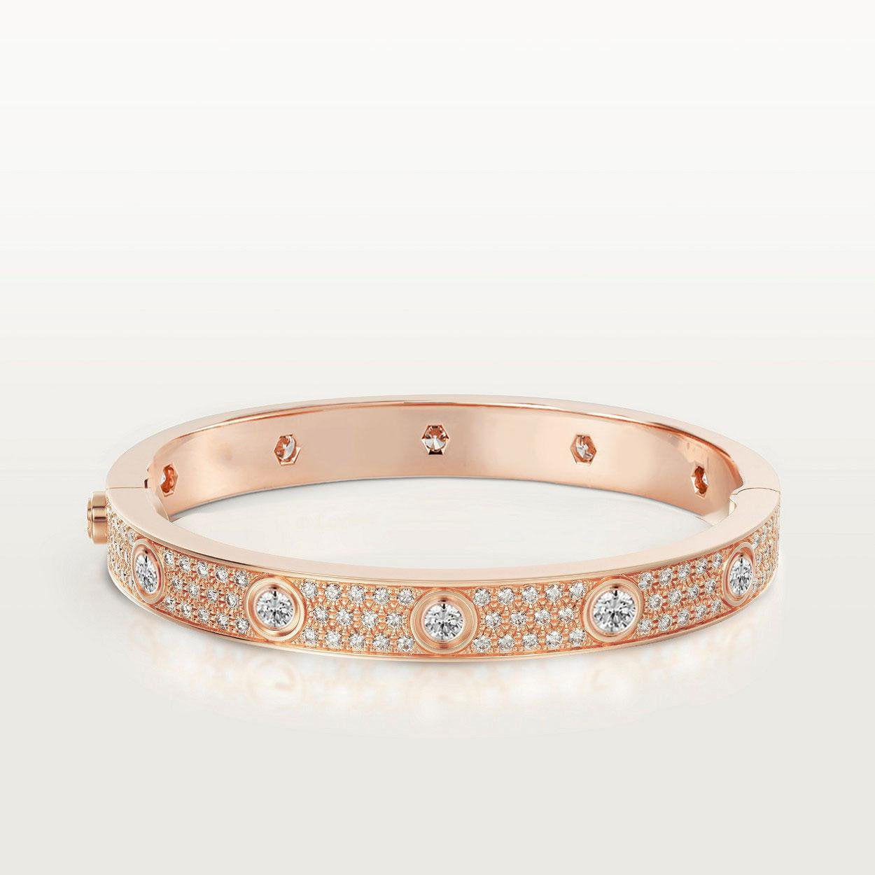 [CA]LOVE BRACELET 6.1MM DIAMOND-PAVED 10 BIG DIAMONDS