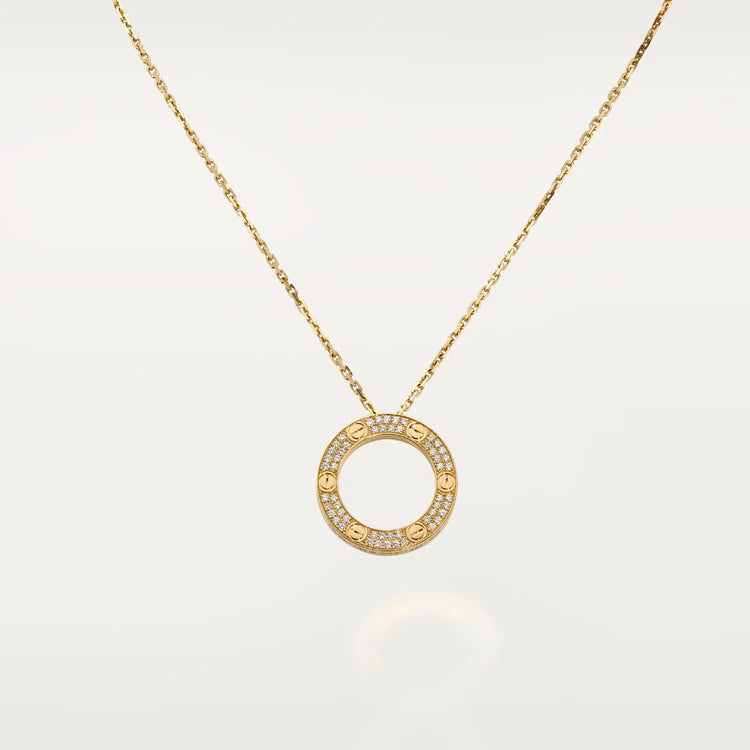 [CA]LOVE NECKLACE ADJUSTABLE ROSE GOLD