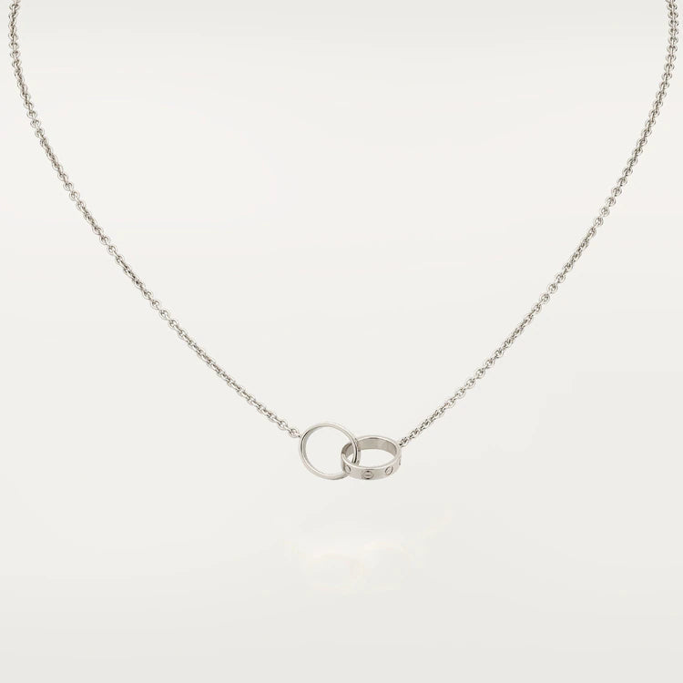 [CA]LOVE NECKLACE PINK GOLD AND SILVER