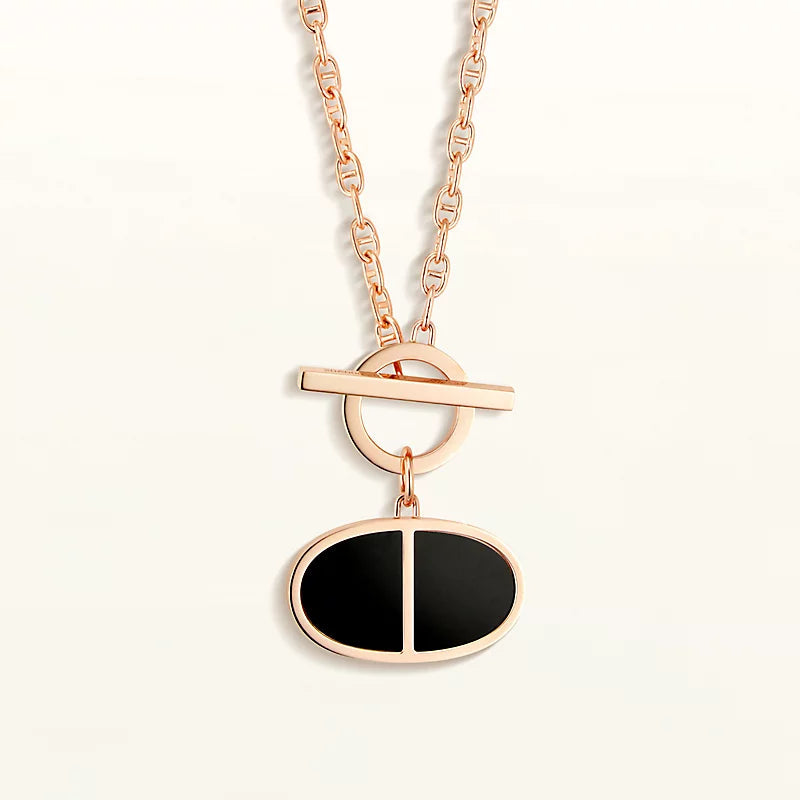 [CA]CHAINE VERSO BLACK CERAMIC NECKLACE