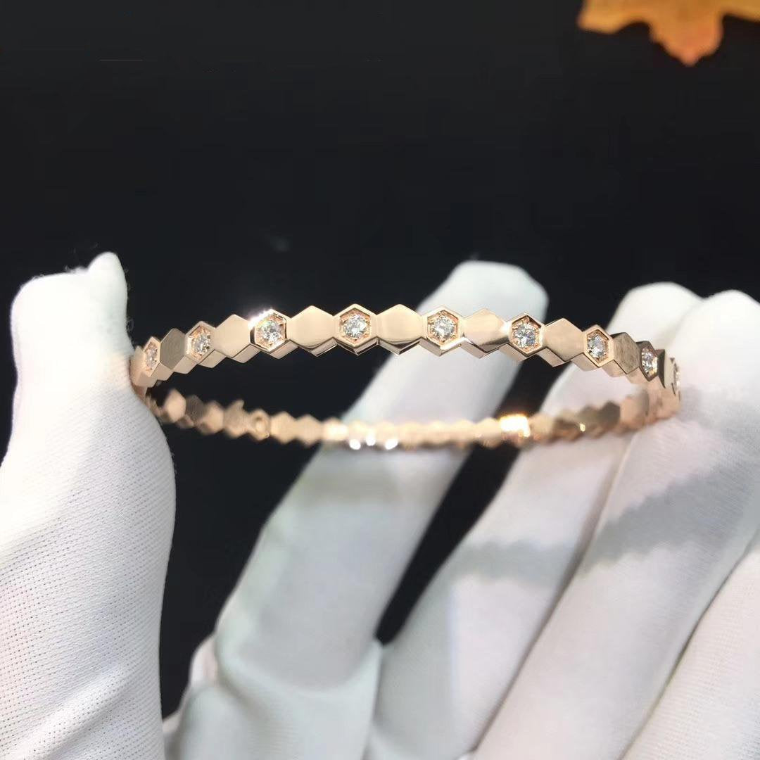 [CA]BEE LOVE PINK GOLD DIAMOND BRACELET