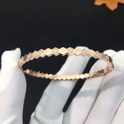 [CA]BEE LOVE PINK GOLD DIAMOND BRACELET