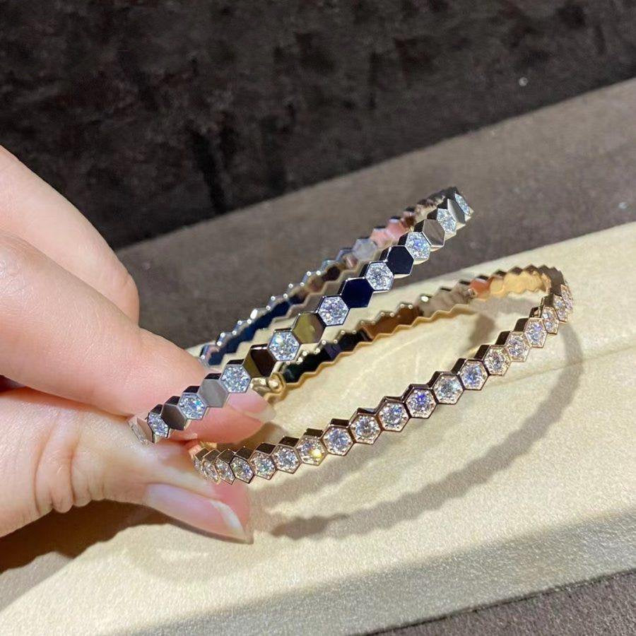 [CA]BEE LOVE GOLD BRACELET FULL DIAMOND