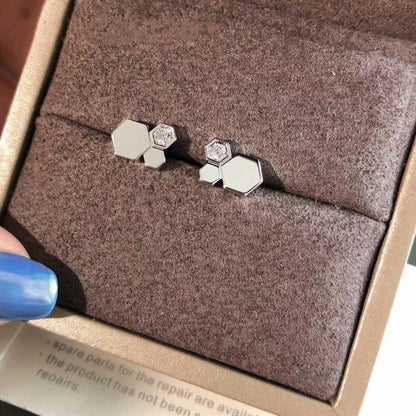 [CA]BEE LOVE SILVER DIAMOND EARRINGS