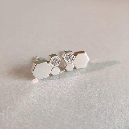 [CA]BEE LOVE SILVER DIAMOND EARRINGS