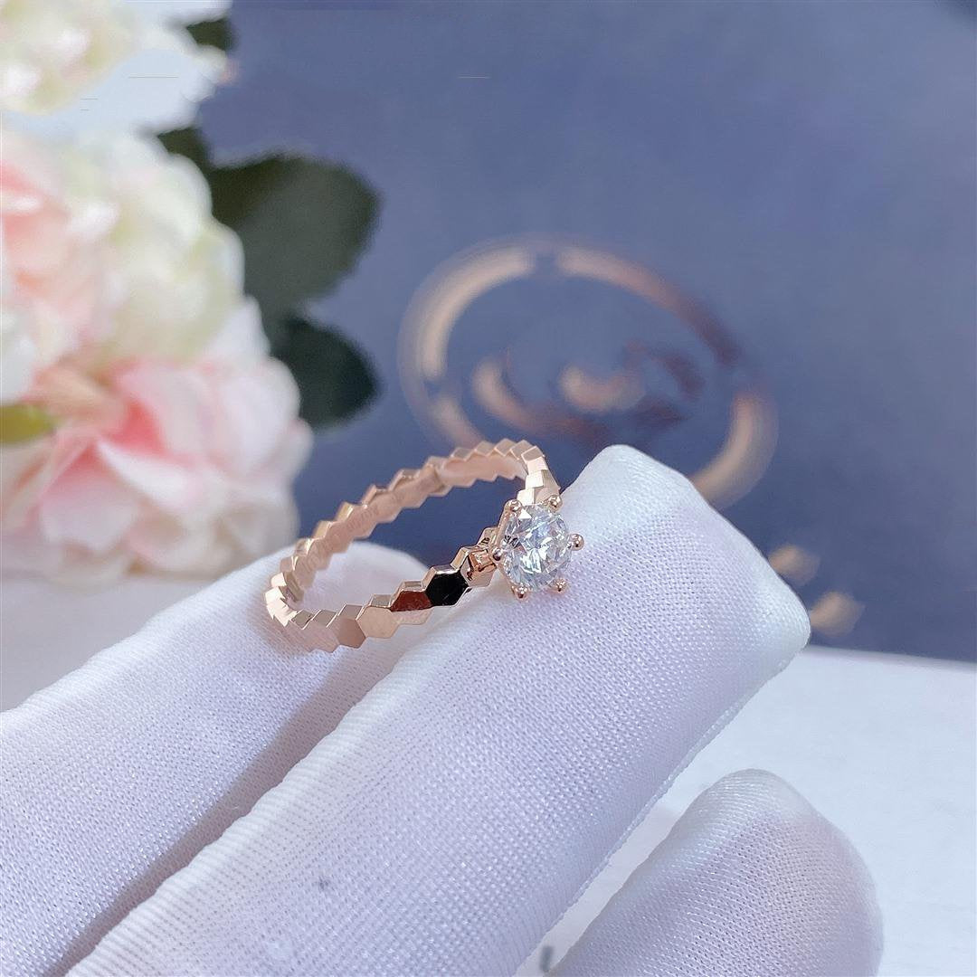 [CA]BEE LOVE RING PINK GOLD 1 DIAMOND