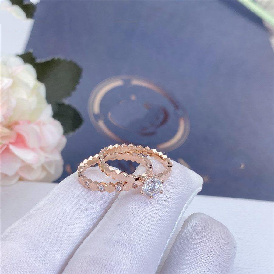 [CA]BEE LOVE RING PINK GOLD 1 DIAMOND