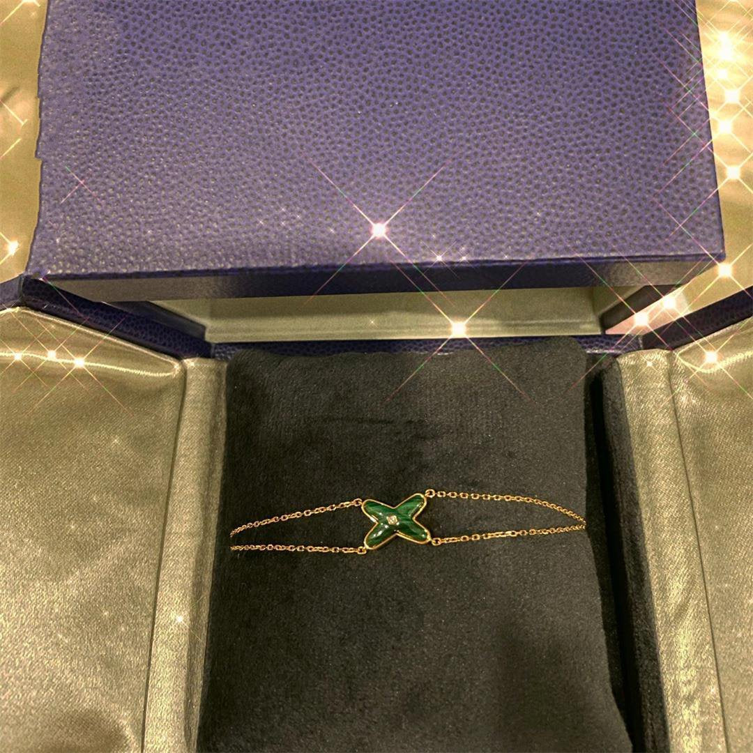 [CA]JEUX BRACELET MALACHITE PINK GOLD 1 DIAMOND