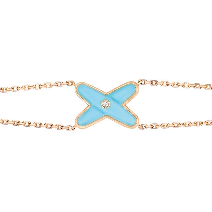 [CA]JEUX BRACELET TURQUOISE PINK GOLD 1 DIAMOND