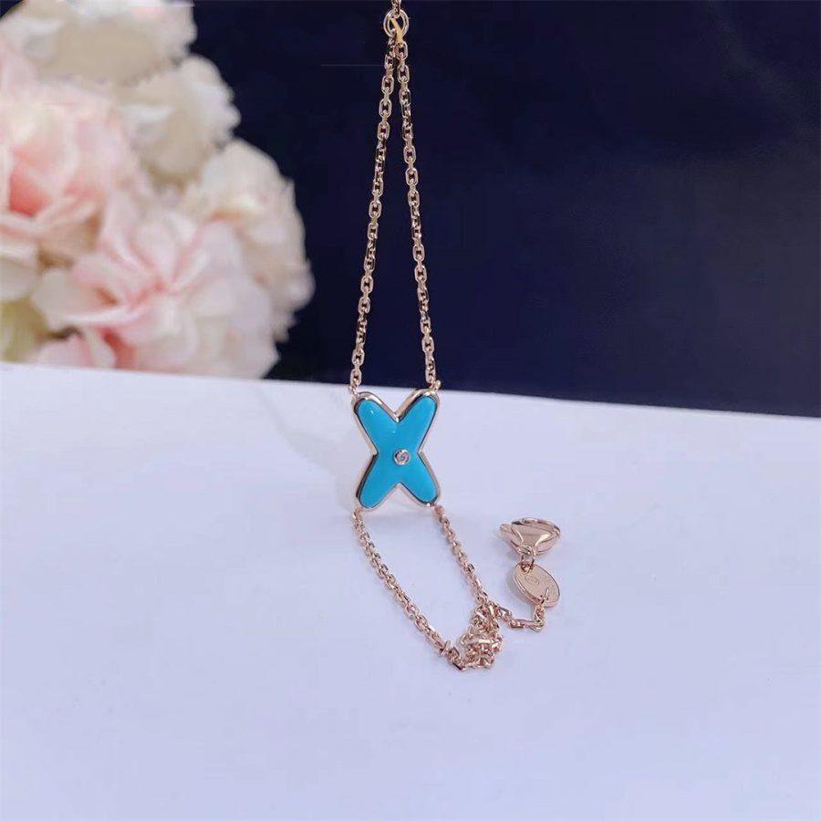 [CA]JEUX BRACELET TURQUOISE PINK GOLD 1 DIAMOND