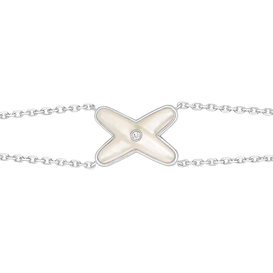 [CA]JEUX BRACELET WHITE MOP SILVER 1 DIAMOND