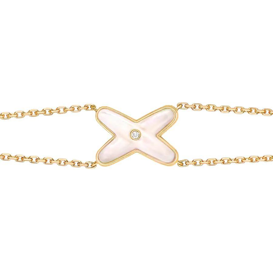 [CA]JEUX BRACELET WHITE MOP GOLD 1 DIAMOND