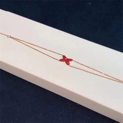 [CA]JEUX BRACELET CARNELIAN PINK GOLD 1 DIAMOND