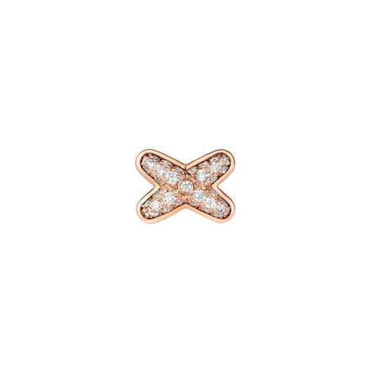 [CA]JEUX DE PINK GOLD DIAMOND EARRINGS