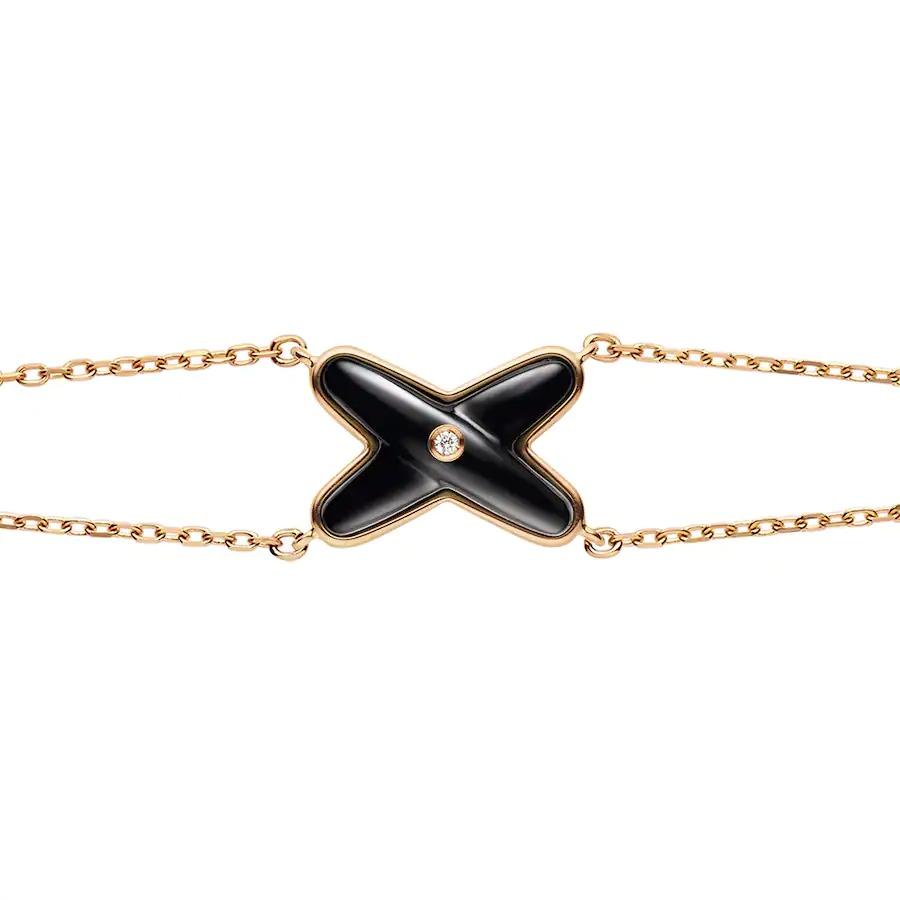 [CA]JEUX BRACELET ONYX PINK GOLD 1 DIAMOND