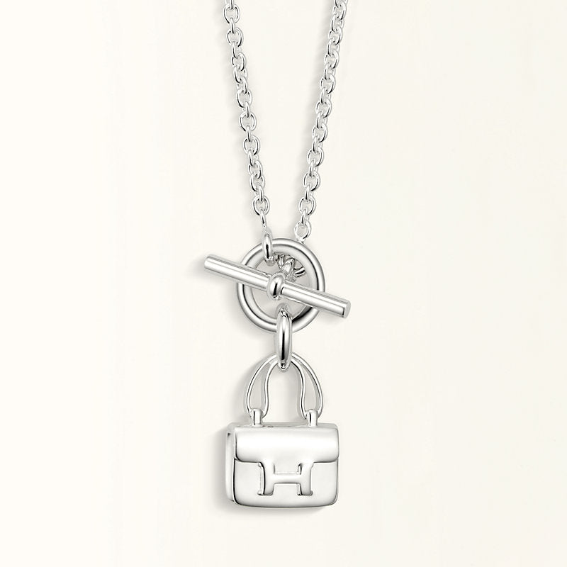 [CA]POP H PEDANT SILVER NECKLACE