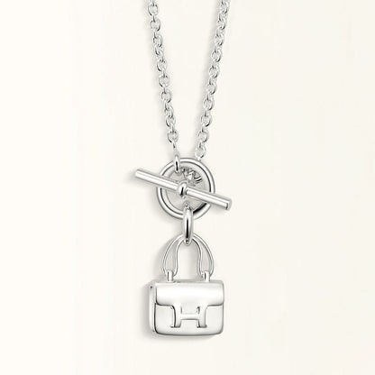 [CA]POP H PEDANT SILVER NECKLACE