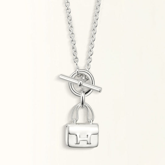 [CA]POP H PEDANT SILVER NECKLACE