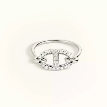 [CA]RONDE SMALL SILVER DIAMOND RING