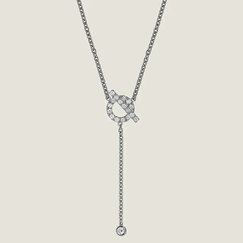 [CA]FINESSE SILVER DIAMOND NECKLACE