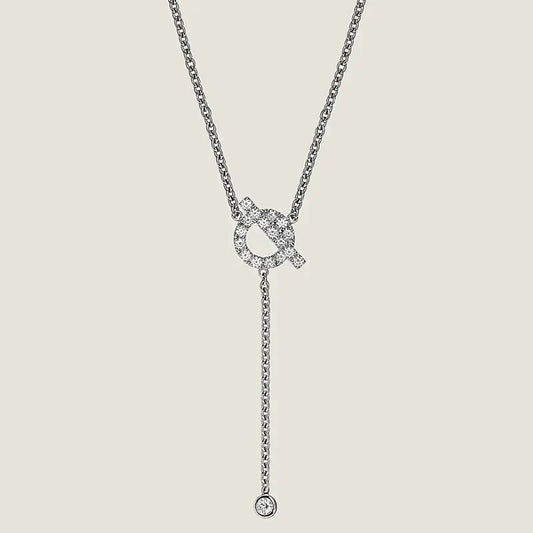 [CA]FINESSE SILVER DIAMOND NECKLACE