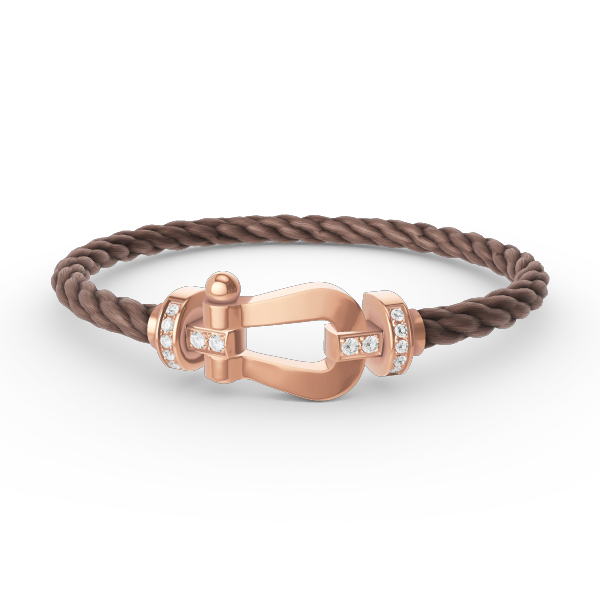 [CA]FORCE LARGE HORSESHOE HALF DIAMOND BRACELET ROSE GOLD