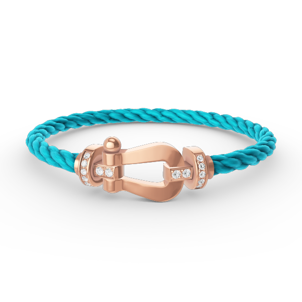 [CA]FORCE LARGE HORSESHOE HALF DIAMOND BRACELET ROSE GOLD