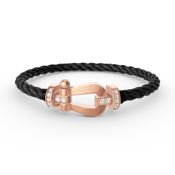 [CA]FORCE LARGE HORSESHOE HALF DIAMOND BRACELET ROSE GOLD