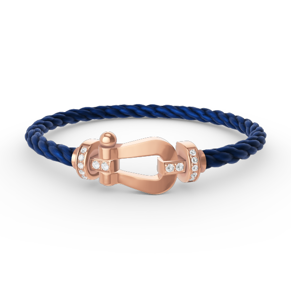 [CA]FORCE LARGE HORSESHOE HALF DIAMOND BRACELET ROSE GOLD