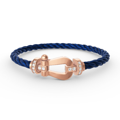 [CA]FORCE LARGE HORSESHOE HALF DIAMOND BRACELET ROSE GOLD