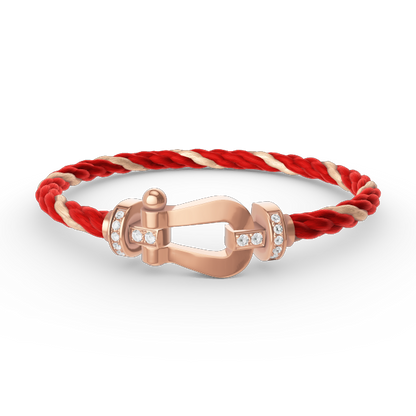 [CA]FORCE LARGE HORSESHOE HALF DIAMOND BRACELET ROSE GOLD