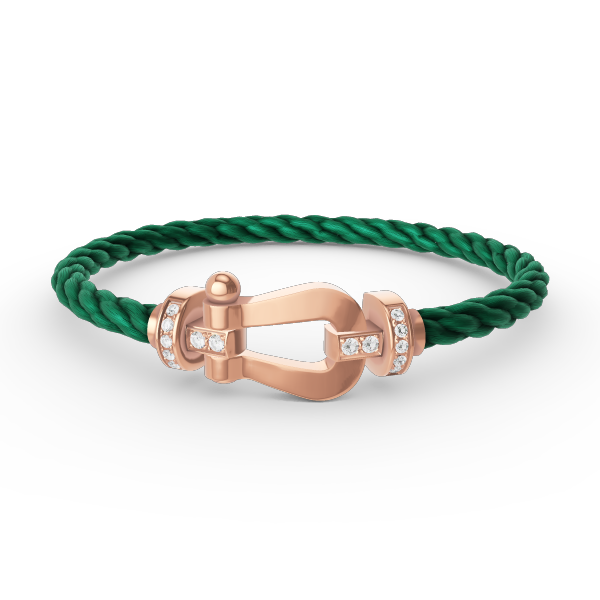 [CA]FORCE LARGE HORSESHOE HALF DIAMOND BRACELET ROSE GOLD