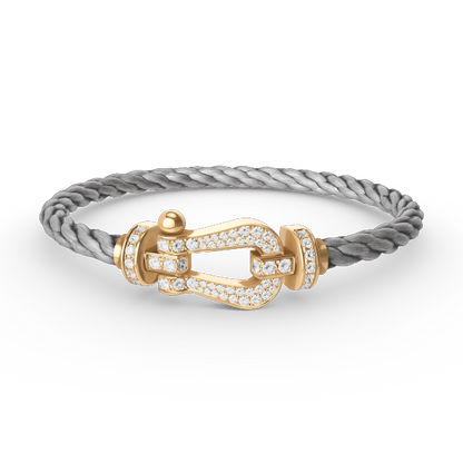 [CA]FORCE LARGE HORSESHOE FULL DIAMOND BRACELET GOLD