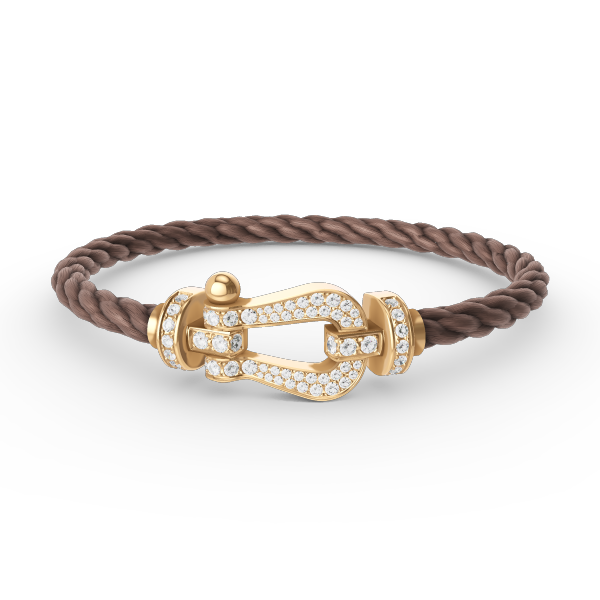 [CA]FORCE LARGE HORSESHOE FULL DIAMOND BRACELET GOLD