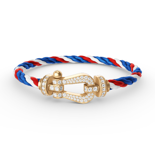 [CA]FORCE LARGE HORSESHOE FULL DIAMOND BRACELET GOLD