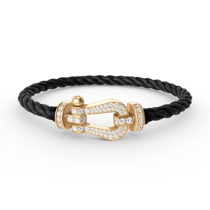 [CA]FORCE LARGE HORSESHOE FULL DIAMOND BRACELET GOLD