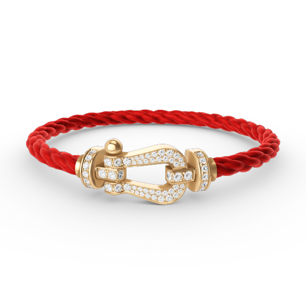 [CA]FORCE LARGE HORSESHOE FULL DIAMOND BRACELET GOLD