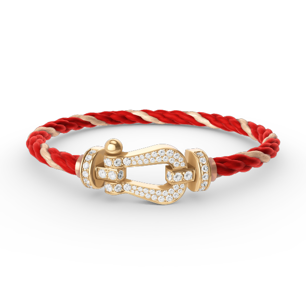 [CA]FORCE LARGE HORSESHOE FULL DIAMOND BRACELET GOLD