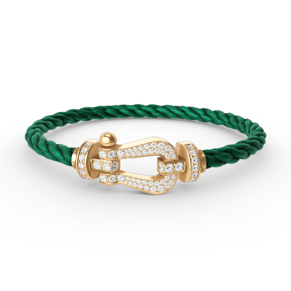 [CA]FORCE LARGE HORSESHOE FULL DIAMOND BRACELET GOLD