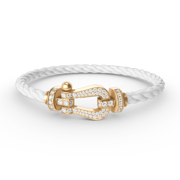 [CA]FORCE LARGE HORSESHOE FULL DIAMOND BRACELET GOLD