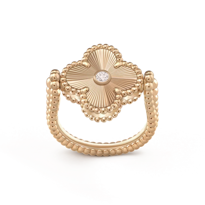 [CA]CLOVER RIVERSIBLE ROSE GOLD RING