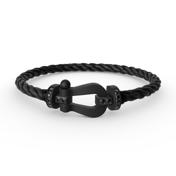 [CA]FORCE LARGE SERIES HORSESHOE BLACK SAMURAI BRACELET